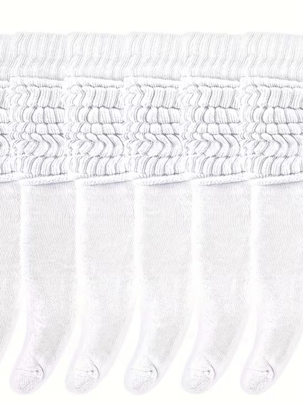 Classic Women's White Ribbed Crew Socks - Pack of Multiples